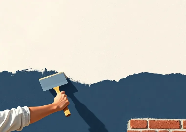 Application d'un enduit décoratif à la lisseuse sur un mur